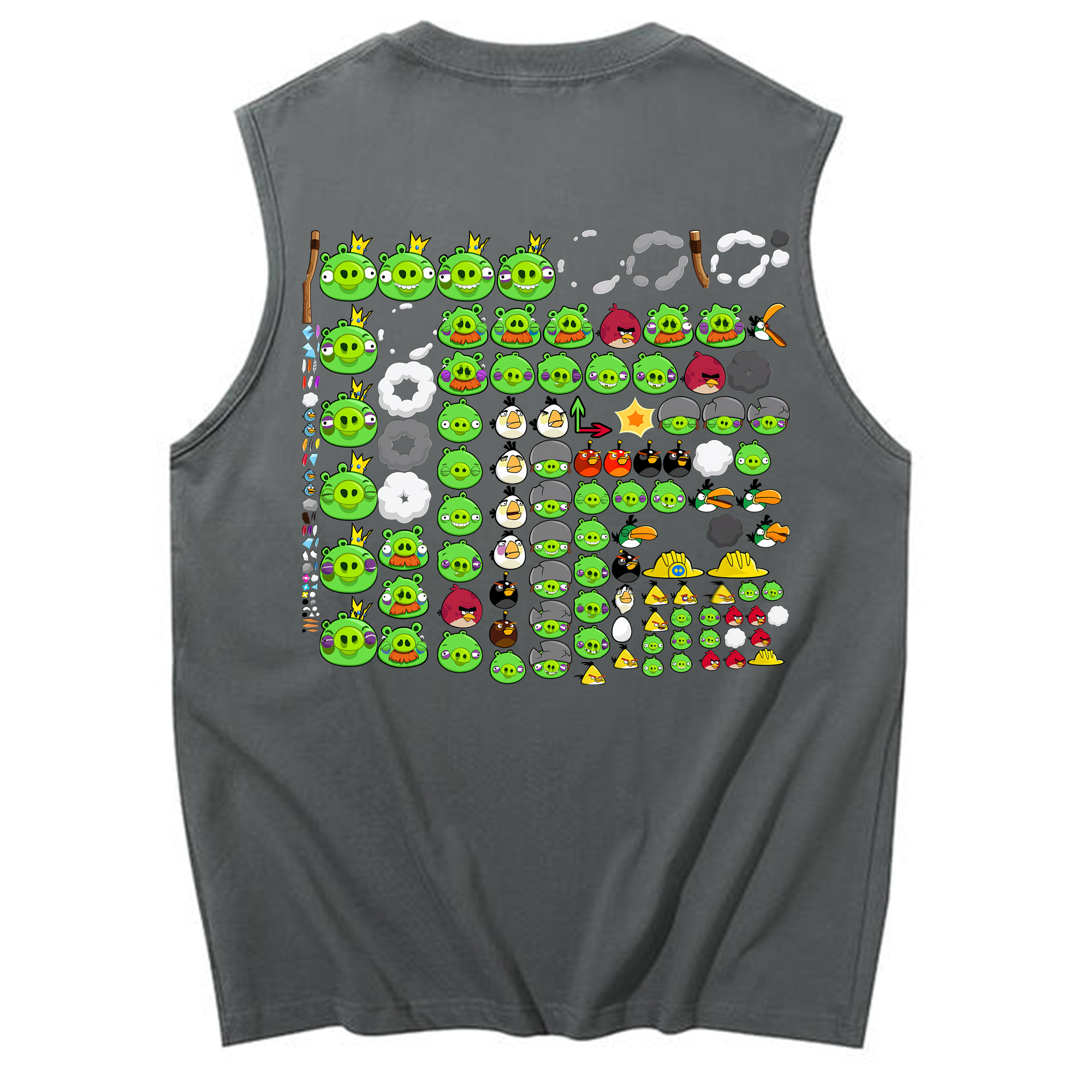 （画像用） Angry Birds アングリーバード コットン100％タンクトップ（背面プリント）